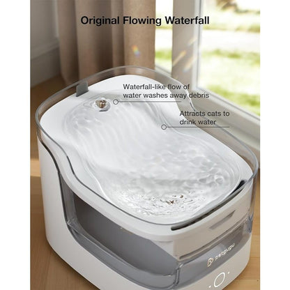 Petgugu 2L Smart Pet Water Fountain with App Integration with 8 Layer Water Filtration System