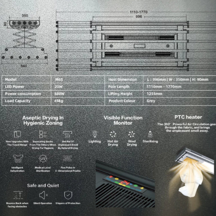 Orlant Smart Drying Rack M6S – A Drying Revolution for Small Singaporean Homes