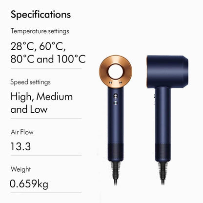 Dyson Supersonic Hair Dryer HD15 with Flyaway Smoother (4 Attachments // Nickel & Copper // 2 Years Warranty)