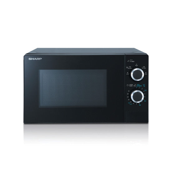 SHARP 20L Solo Microwave Oven | 5 Power Levels | Timer Function | Dial Knob Design – R-20SA-B