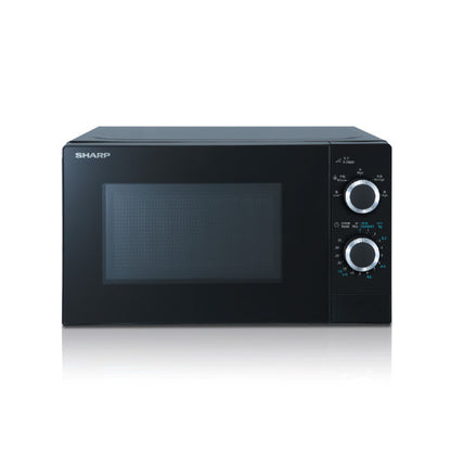 SHARP 20L Solo Microwave Oven | 5 Power Levels | Timer Function | Dial Knob Design – R-20SA-B