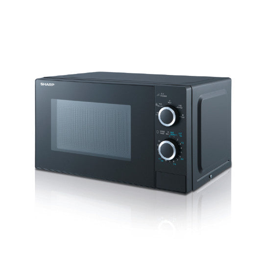 SHARP 20L Solo Microwave Oven | 5 Power Levels | Timer Function | Dial Knob Design – R-20SA-B